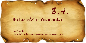 Beluzsár Amaranta névjegykártya